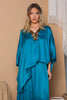 Sultana Dream Teal Satin Set