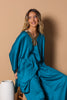 Sultana Dream Teal Satin Set