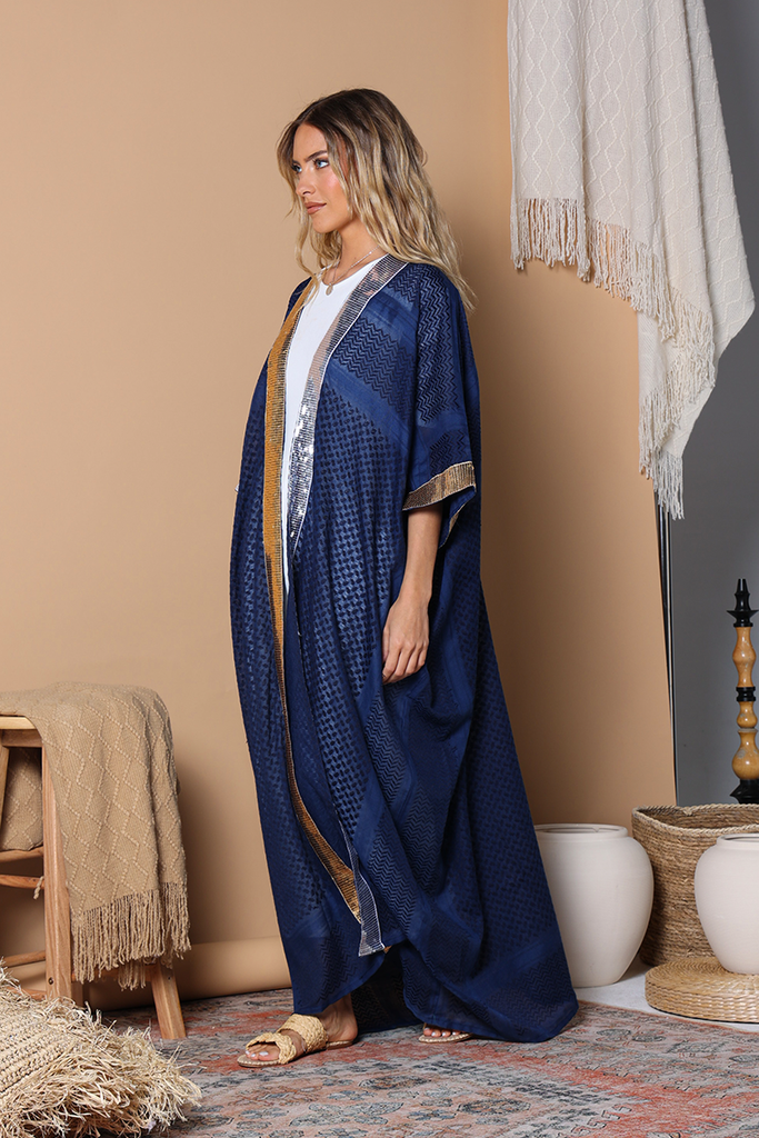 Emerald Shimmer Veil Abaya 2