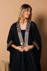 Dahab Geometric Lace Abaya With Coins Detailing