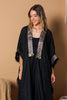 Dahab Geometric Lace Abaya With Coins Detailing