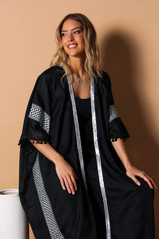 Tasneem kuffiyeh Sequin Abaya