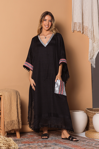 Starlight Sequin Pocket Kaftan