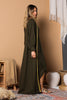 Army Green Chic Linen Dress and Abaya Set