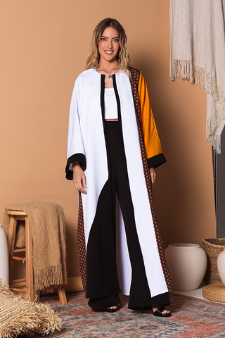 Sunset Harmony Crepe Abaya and Pants Set