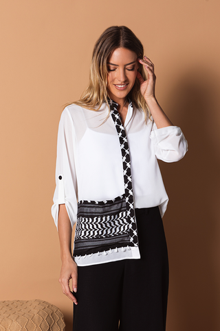 Bisan kuffiyeh Charm Chiffon Shirt