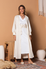 Nile Thin Striped Linen Abaya Set