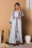 Ash Linen Kuffiyeh Inspired Abaya and Dress Set