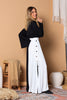 Noir Et Blanc Belted Jersey Maxi Dress