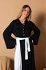 Noir Et Blanc Belted Jersey Maxi Dress