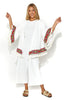 Gigi Renaissance Oversized Poncho Cardi With Tassels & Border Detailing