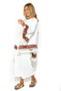 Gigi Renaissance Oversized Poncho Cardi With Tassels & Border Detailing