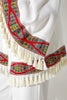 Gigi Renaissance Oversized Poncho Cardi With Tassels & Border Detailing
