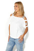 Lace Embrace Cutout Shoulder Top