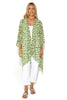 Emerald Geometry Chiffon Kimono Cardigan