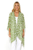 Emerald Geometry Chiffon Kimono Cardigan