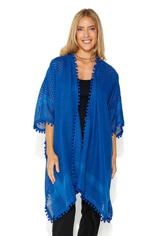 African Portrait Kimono Cardigan