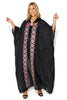 Amal Hooded Abaya with Colorful Embroidered Borders