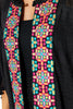 Amal Hooded Abaya with Colorful Embroidered Borders