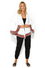 Gigi Renaissance Oversized Poncho Cardi With Border Detailing