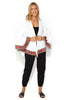 Gigi  Renaissance Oversized Poncho Cardi With Border Detailing
