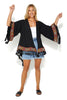 Gigi Renaissance Oversized Poncho Cardi With Tassels & Border Detailing