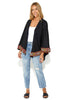 Gigi Renaissance Oversized Poncho Cardi With Border Detailing