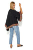 Gigi Renaissance Oversized Poncho Cardi With Border Detailing