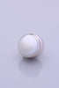 Silver Plated Scarf Magnet Textured Stone - White (1649639424044)