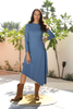 Long Sleeves Asymmetric Hem Knit Rib Dress (7504352837876) (7504428794100)