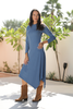 Long Sleeves Asymmetric Hem Knit Rib Dress (7504352837876) (7504428794100)