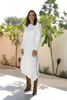 Long Sleeves Asymmetric Hem Knit Rib Dress (7504352837876) (7504428794100)