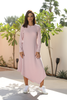 Long Sleeves Asymmetric Hem Knit Rib Dress (7504352837876) (7504428794100)