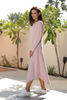 Long Sleeves Asymmetric Hem Knit Rib Dress (7504352837876) (7504428794100)