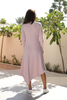 Long Sleeves Asymmetric Hem Knit Rib Dress (7504352837876) (7504428794100)