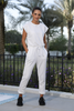 Cap Sleeves Jumpsuit In French Terry Fabric (7521072906484) (7524311335156) (7524312711412) (7524314513652)