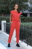 Cap Sleeves Jumpsuit In French Terry Fabric (7521072906484) (7524311335156) (7524312711412) (7524314513652)