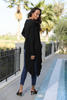 Long Sleeves Asymmetrical Top With Hajr Print (7533384171764)