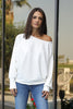Cold Shoulder Knit Rib Top (7521088045300) (7539521847540) (7539533775092) (7539536691444)
