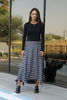Asymmetric check-print Skirt (7521147027700)