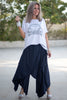 Overlay Tie Harem Pants With Elastic Waist (7273889497262)