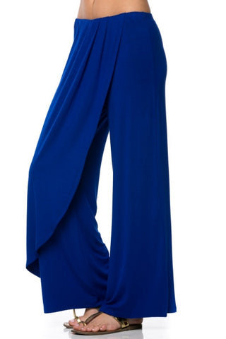 Jersey Pants with Overlay- Blue - Gingerlining (7730404232) (6208663322798)