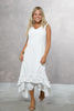 Sleeveless High Low Frill Dress (7321636798638)