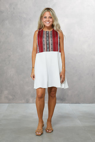 Sleeveless A-Line Sadu Dress (7321710952622)