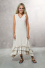 Sleeveless High Low Frill Dress (7321636798638)