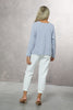 Long Sleeves Dropped Shoulders Top in Crushed Crepe (7323064631470)