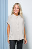 Shoulder Pleats Button Down Shirt (7321472106670)