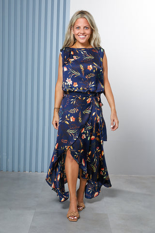 High Low Silk Wrap Skirt (7321796870318)