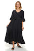Masa Crinkled Cotton Tiered Dress (7912563146996) (7914275635444)