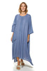 Kinda Linen Kaftan With An Oversized Pocket And Front Pleats Detailing (7907131883764)